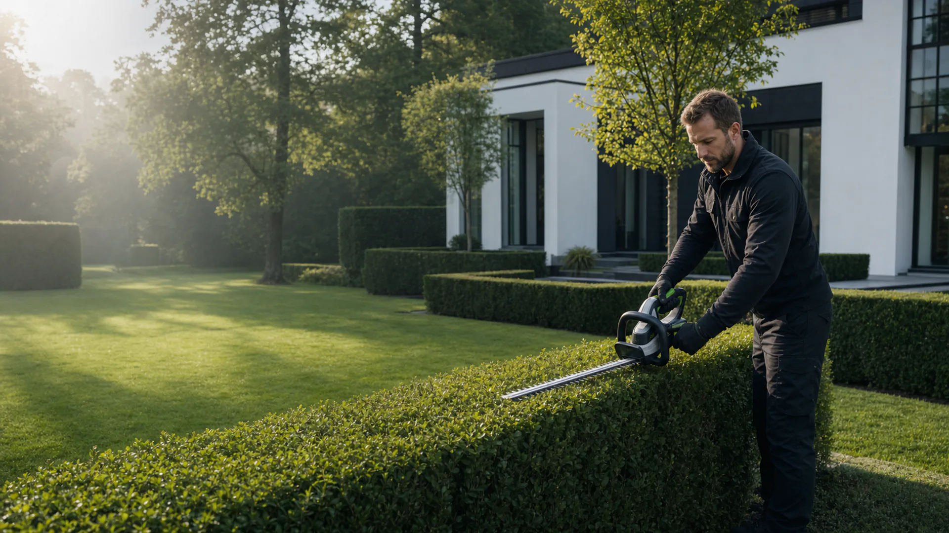 Een verzorgde tuin tijdens tuinonderhoud